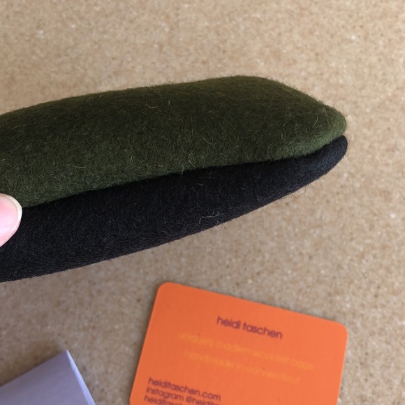 NWT Heidi Taschen merino felt zippered wallet leather handle pouch - Picture 6 of 16